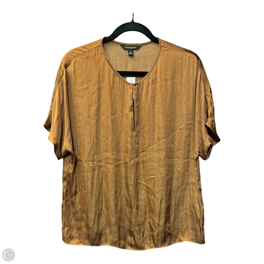 Top Short Sleeve By Banana Republic In Bronze, Size: M