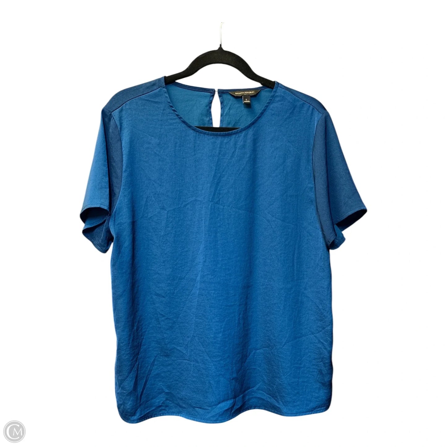 Top Short Sleeve By Banana Republic In Teal, Size: L