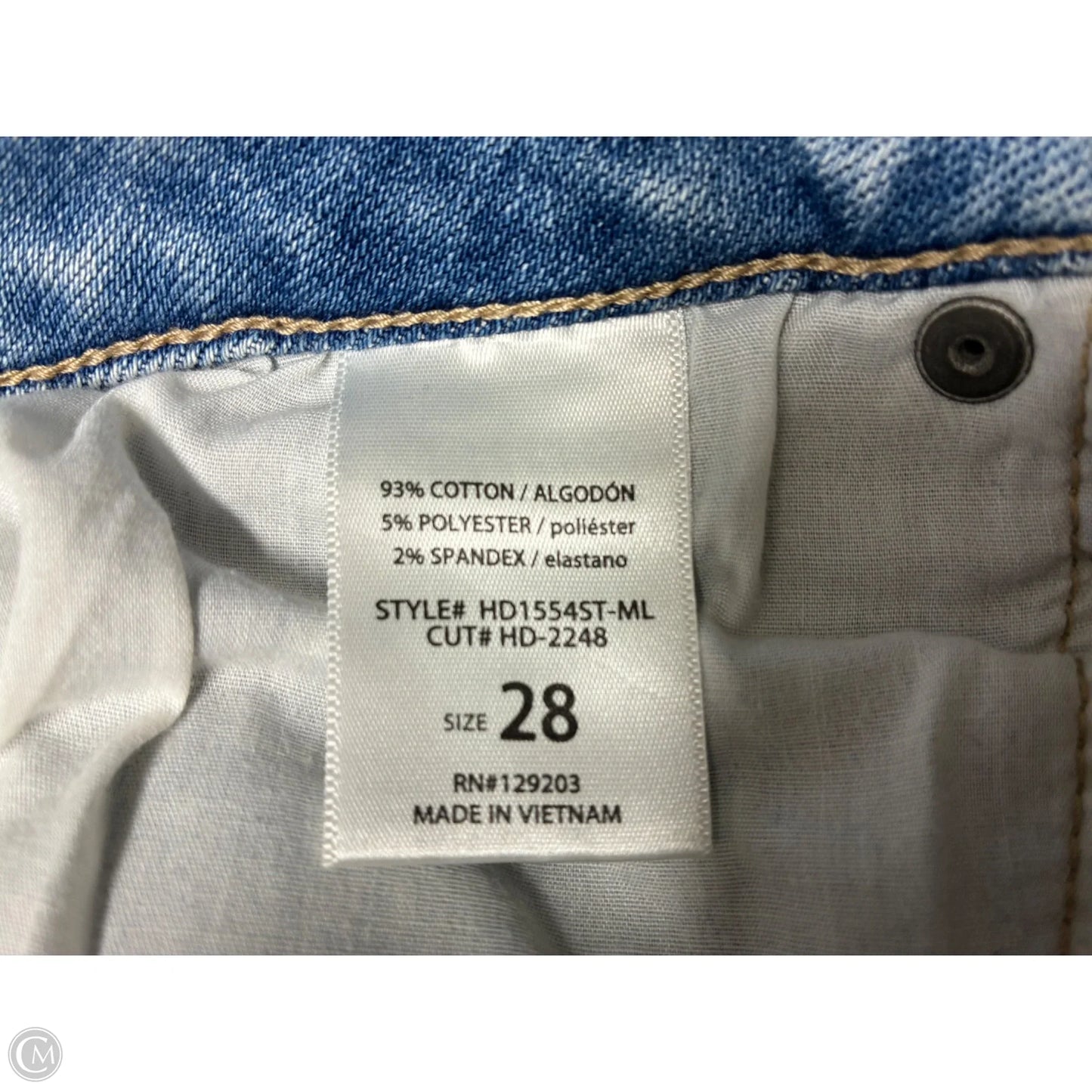 Jeans Straight By Hidden In Blue Denim, Size: 6