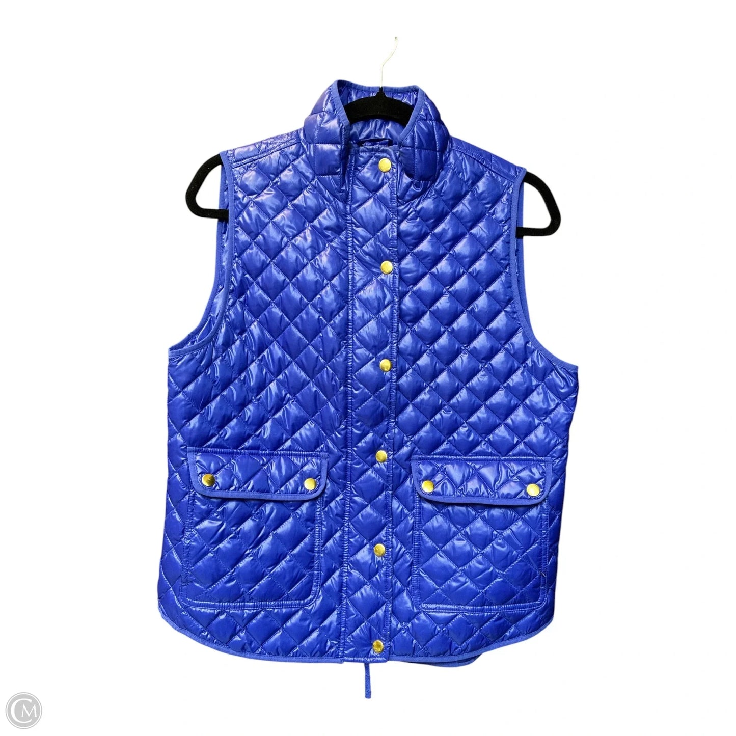 Vest Puffer & Quilted By J. Crew In Blue, Size: M