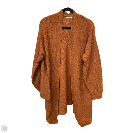Sweater Cardigan By Blu Pepper In Tan, Size: L