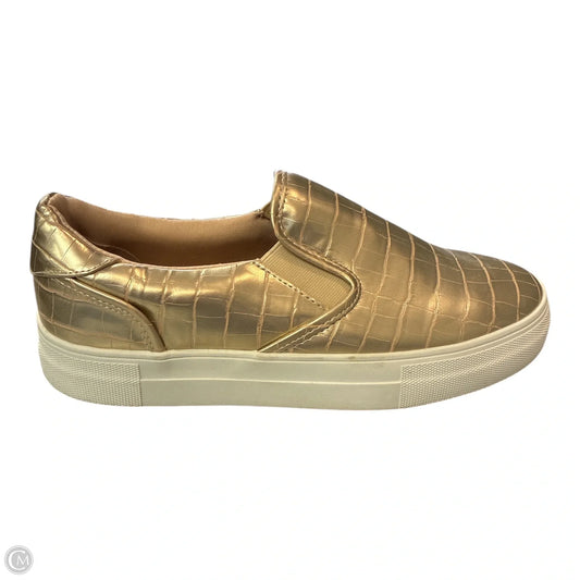 Shoes Sneakers By Justfab In Gold, Size: 7.5