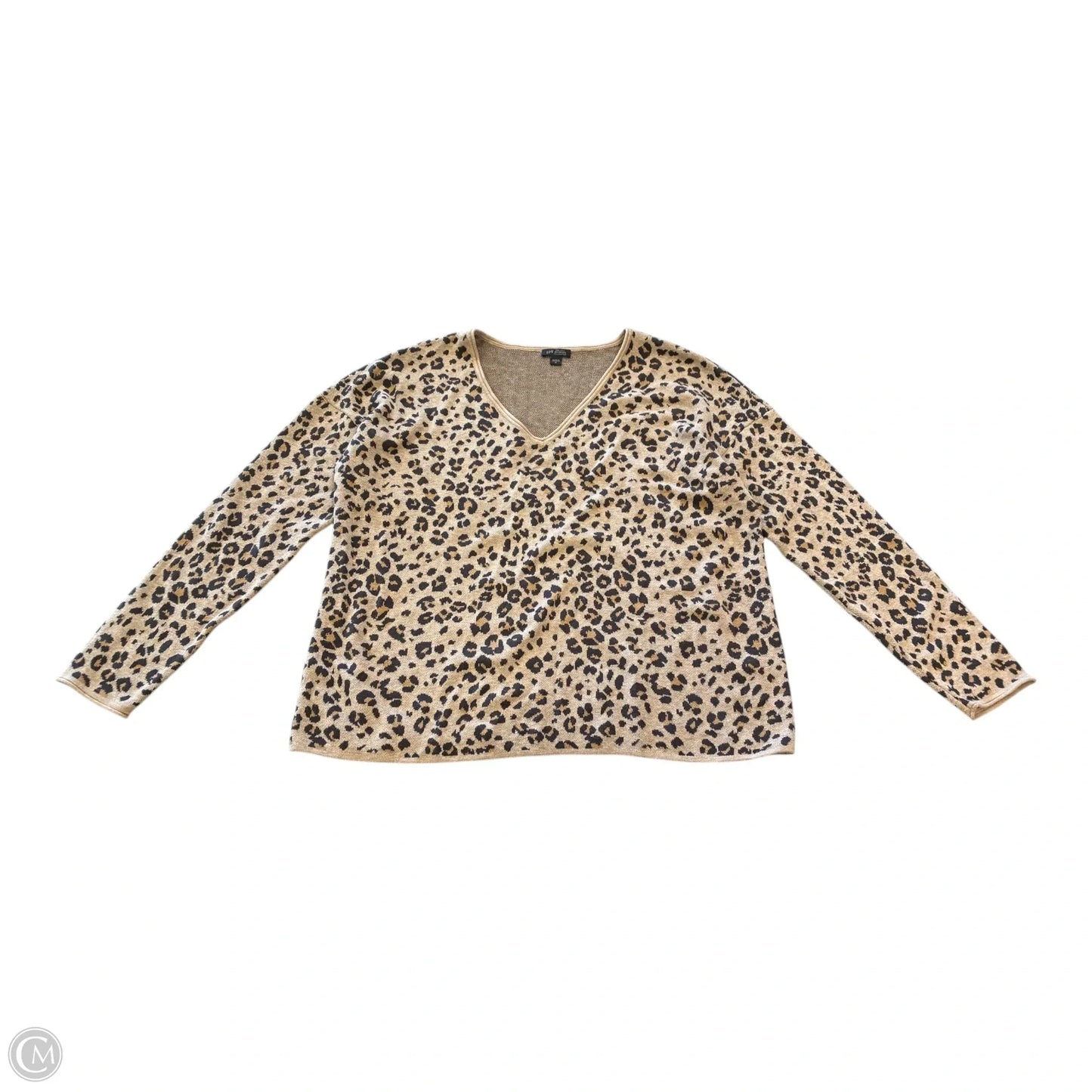 Top Long Sleeve By J. Jill In Animal Print, Size: M