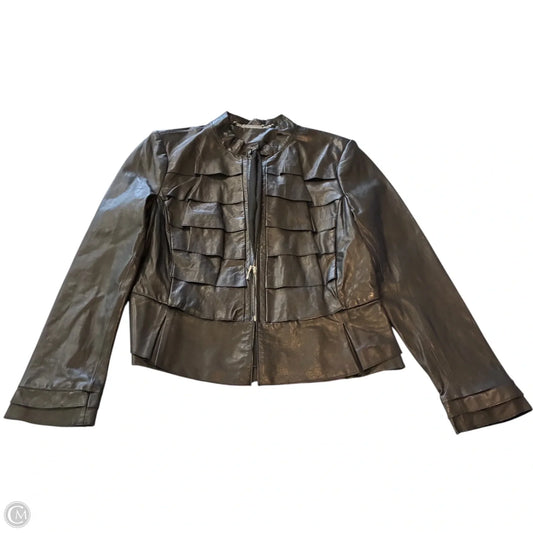 Jacket Leather By White House Black Market In Black, Size: L