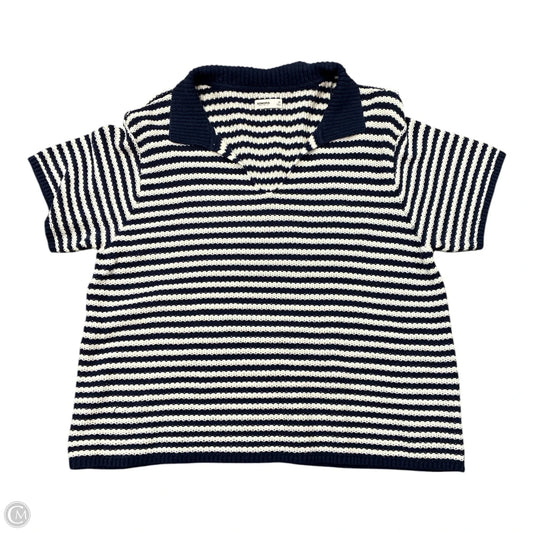 Sweater Short Sleeve By Sonoma In Blue & White, Size: 3x