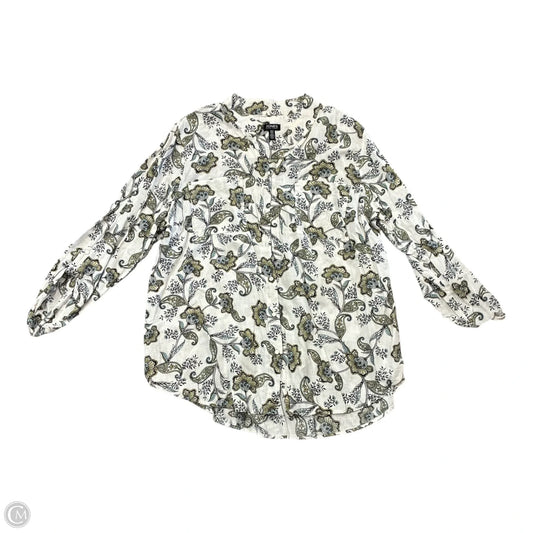 Blouse Long Sleeve By Jones New York In Floral Print, Size: 2x