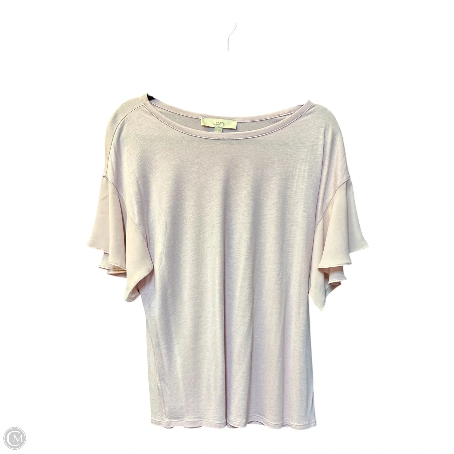 Top Short Sleeve By Loft In Pink, Size: M