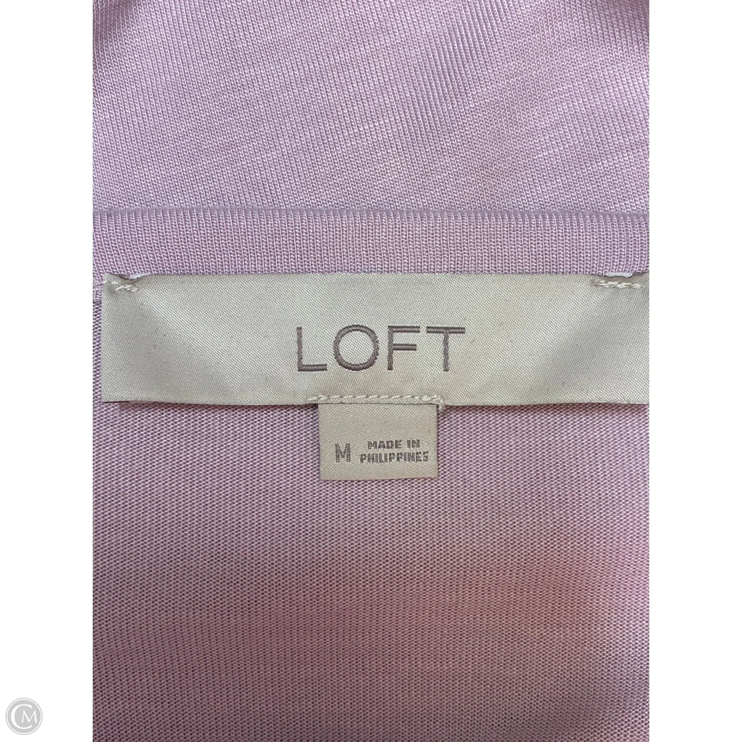 Top Short Sleeve By Loft In Pink, Size: M