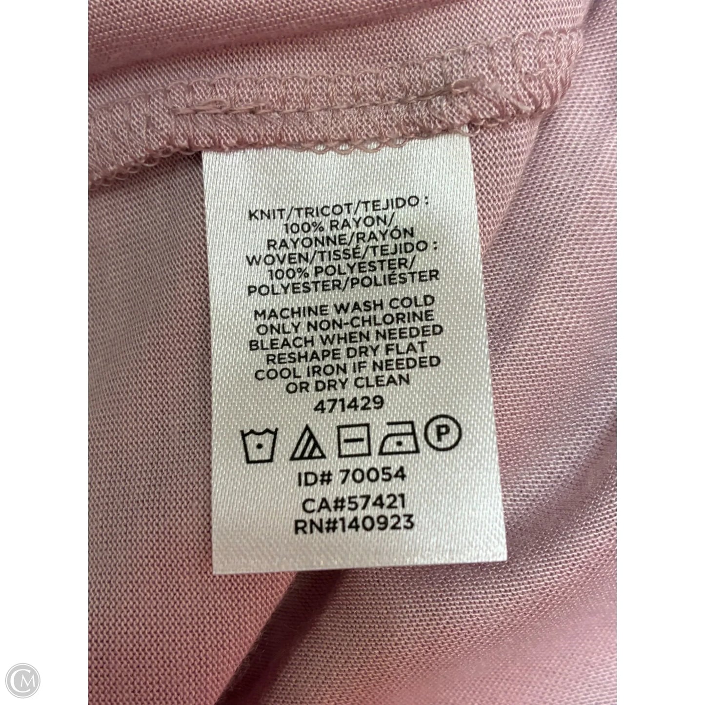 Top Short Sleeve By Loft In Pink, Size: M