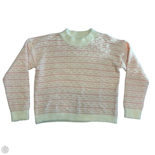 Sweater By Bobeau In Cream & Pink, Size: M