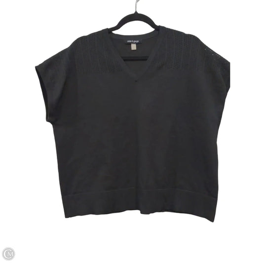 Blouse Long Sleeve By Cable And Gauge In Black, Size: Xl