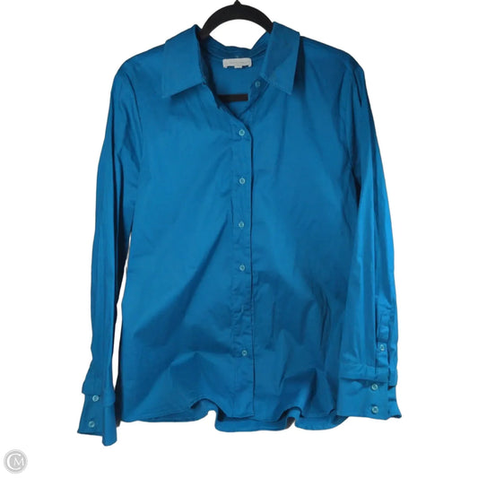 Blouse Long Sleeve By Clothes Mentor In Blue, Size: Xl