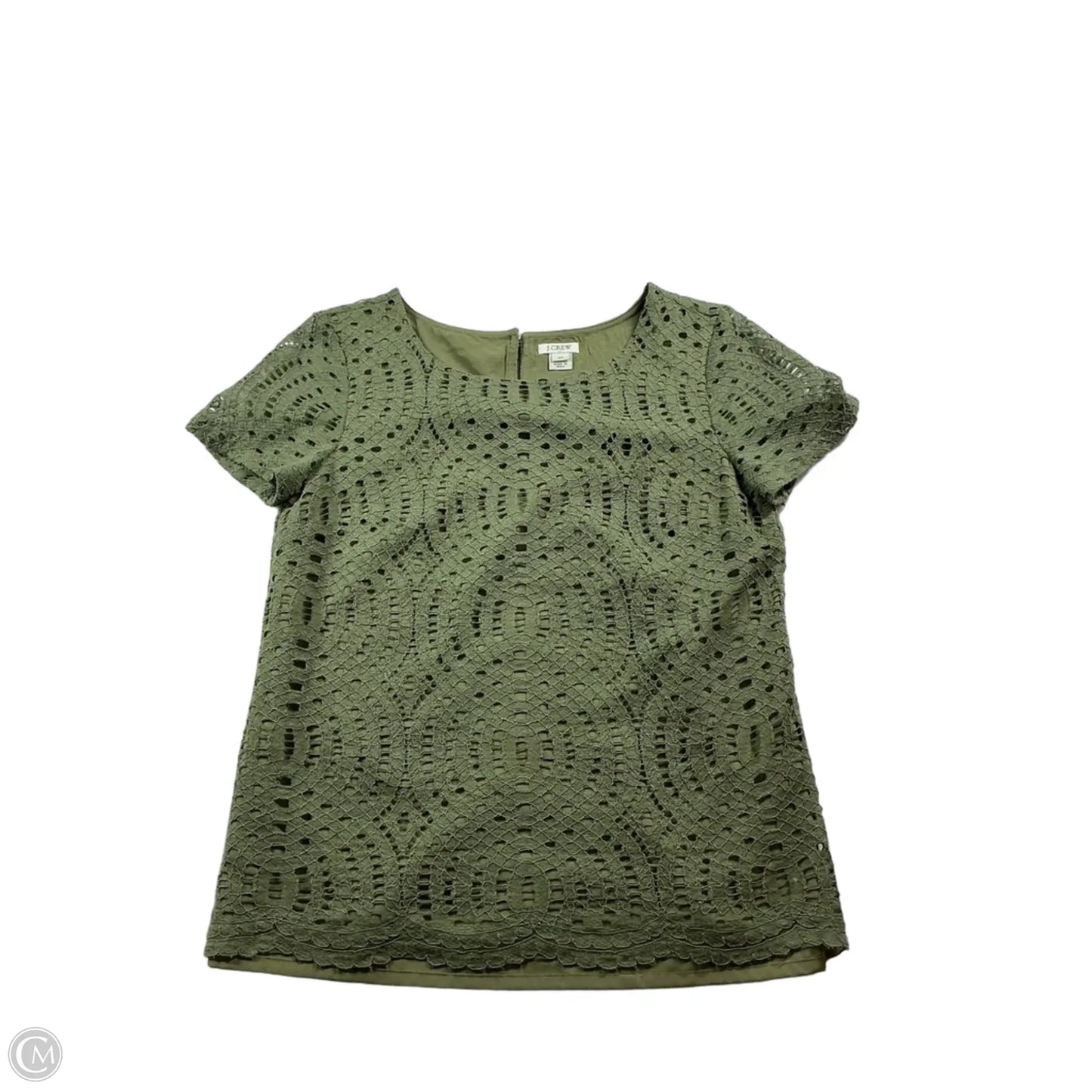 Top Short Sleeve By J. Crew In Green, Size: 0