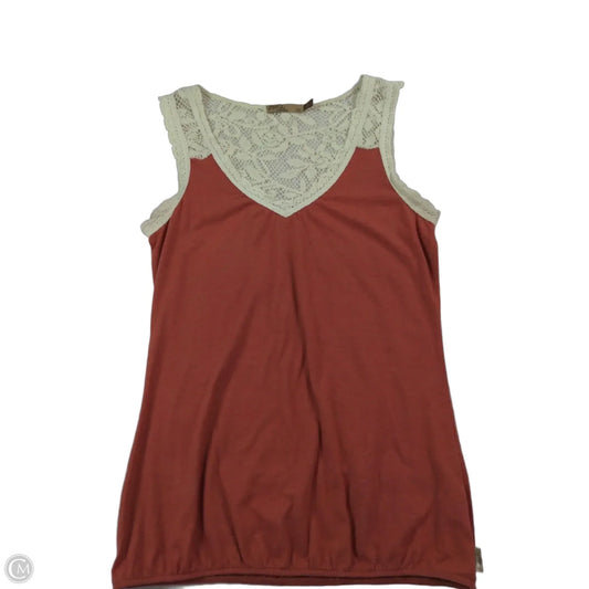 Top Sleeveless By Prana In Cream & Orange, Size: Xs