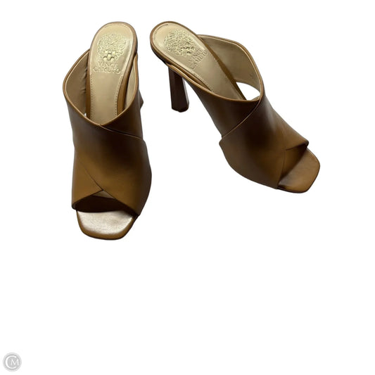 Sandals Heels Block By Vince Camuto In Tan, Size: 9