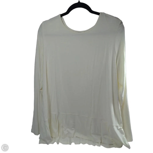 Top Long Sleeve By Soft Surroundings In Cream, Size: Xl