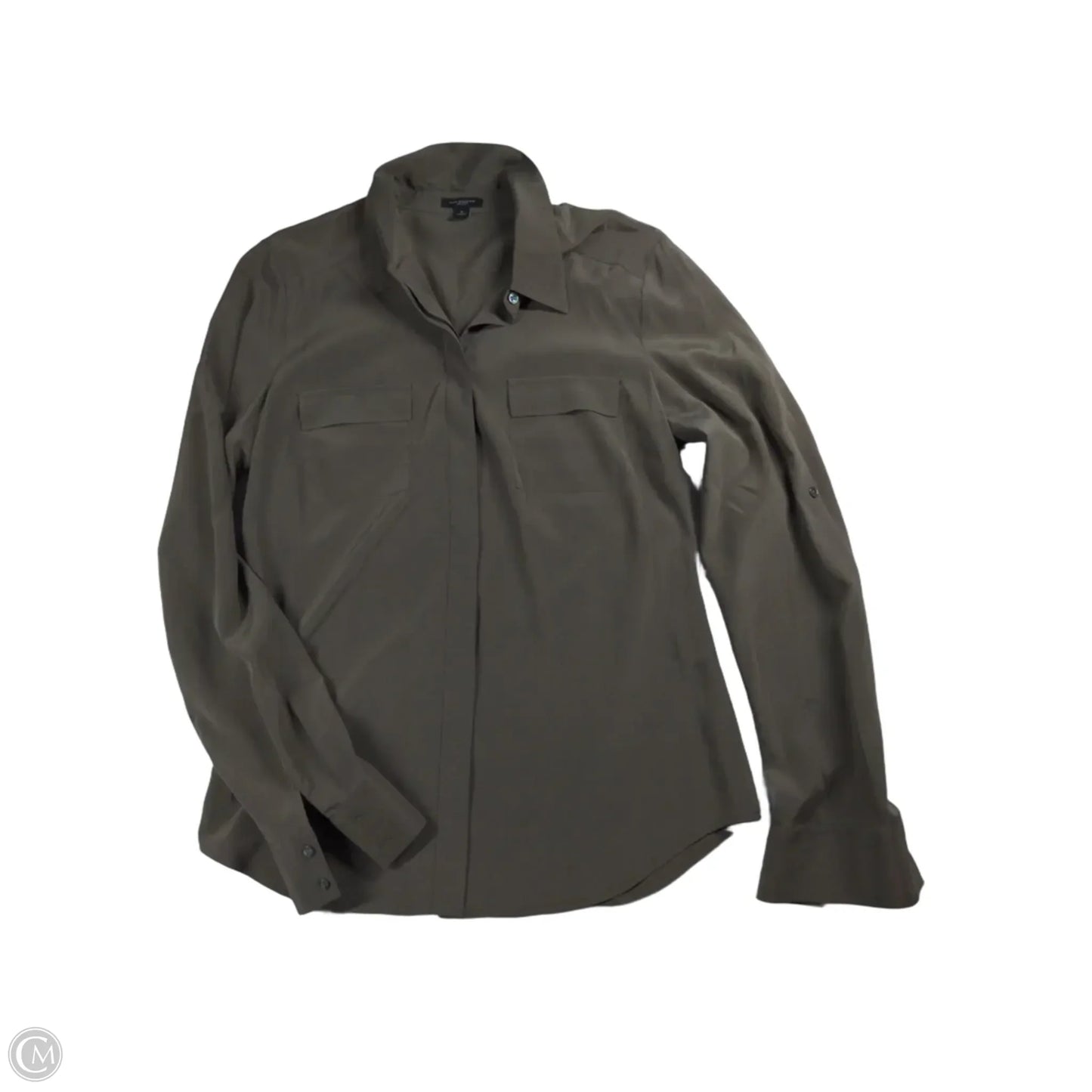 Blouse Long Sleeve By Ann Taylor In Brown, Size: 6
