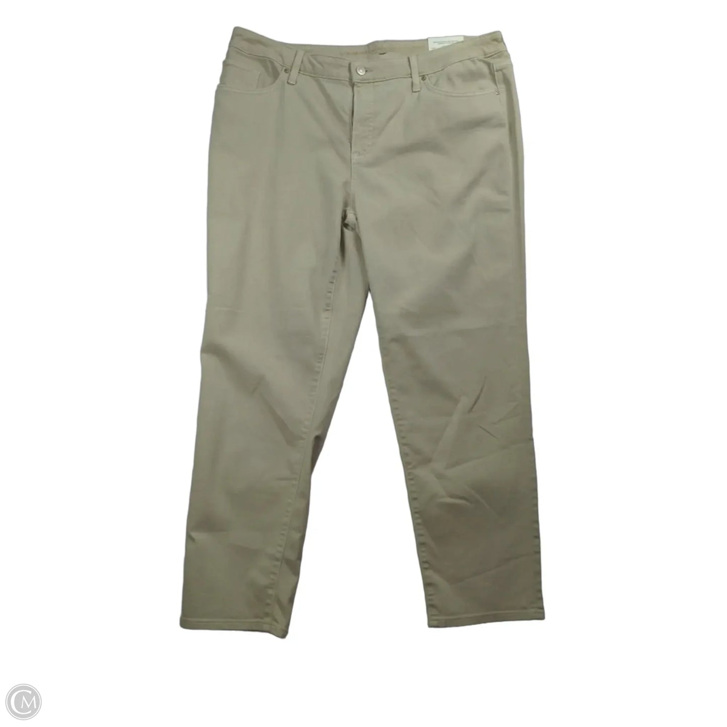 Jeans Straight By Chicos In Beige, Size: 16