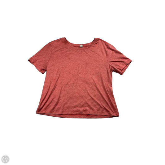 Top Short Sleeve By Yogalicious In Orange & Tan, Size: Xs