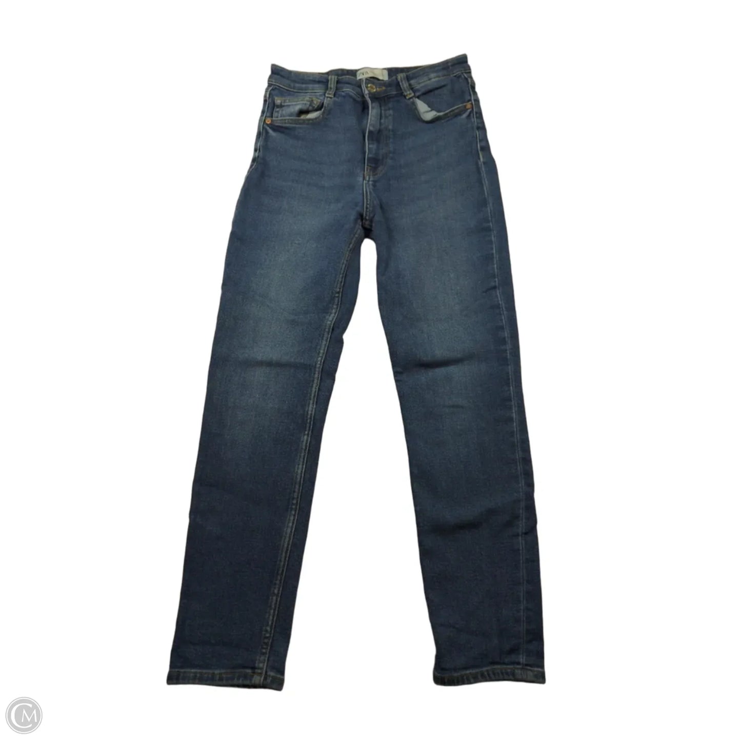 Jeans Skinny By Zara In Blue Denim, Size: 6