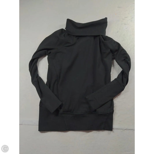 Athletic Top Long Sleeve Collar By Lululemon In Black, Size: 4