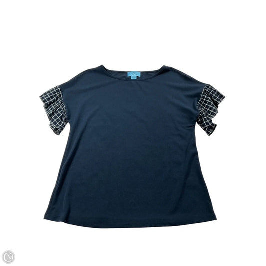 Top Short Sleeve By Cece In Navy, Size: Xxs