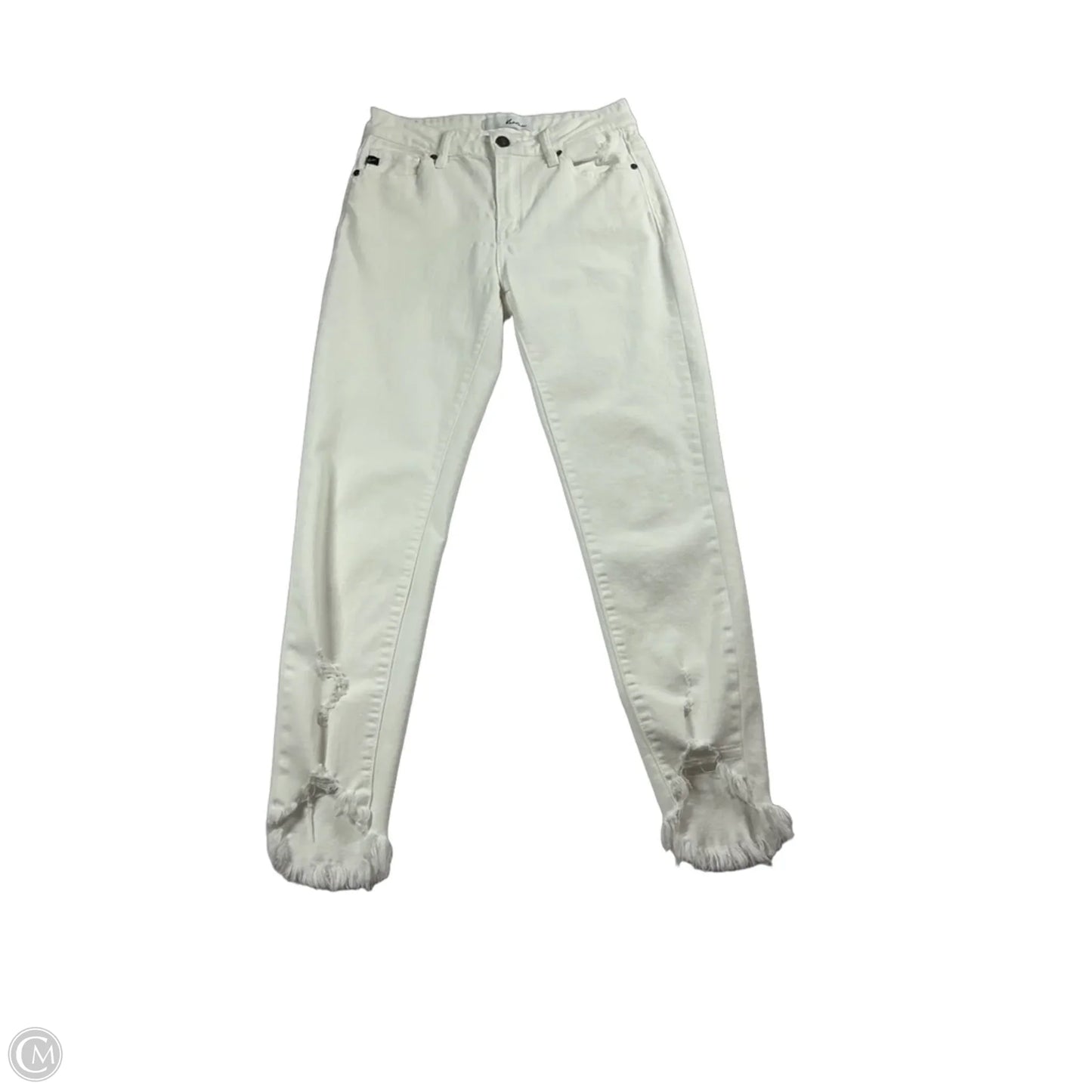 Jeans Skinny By Kancan In White Denim, Size: 2