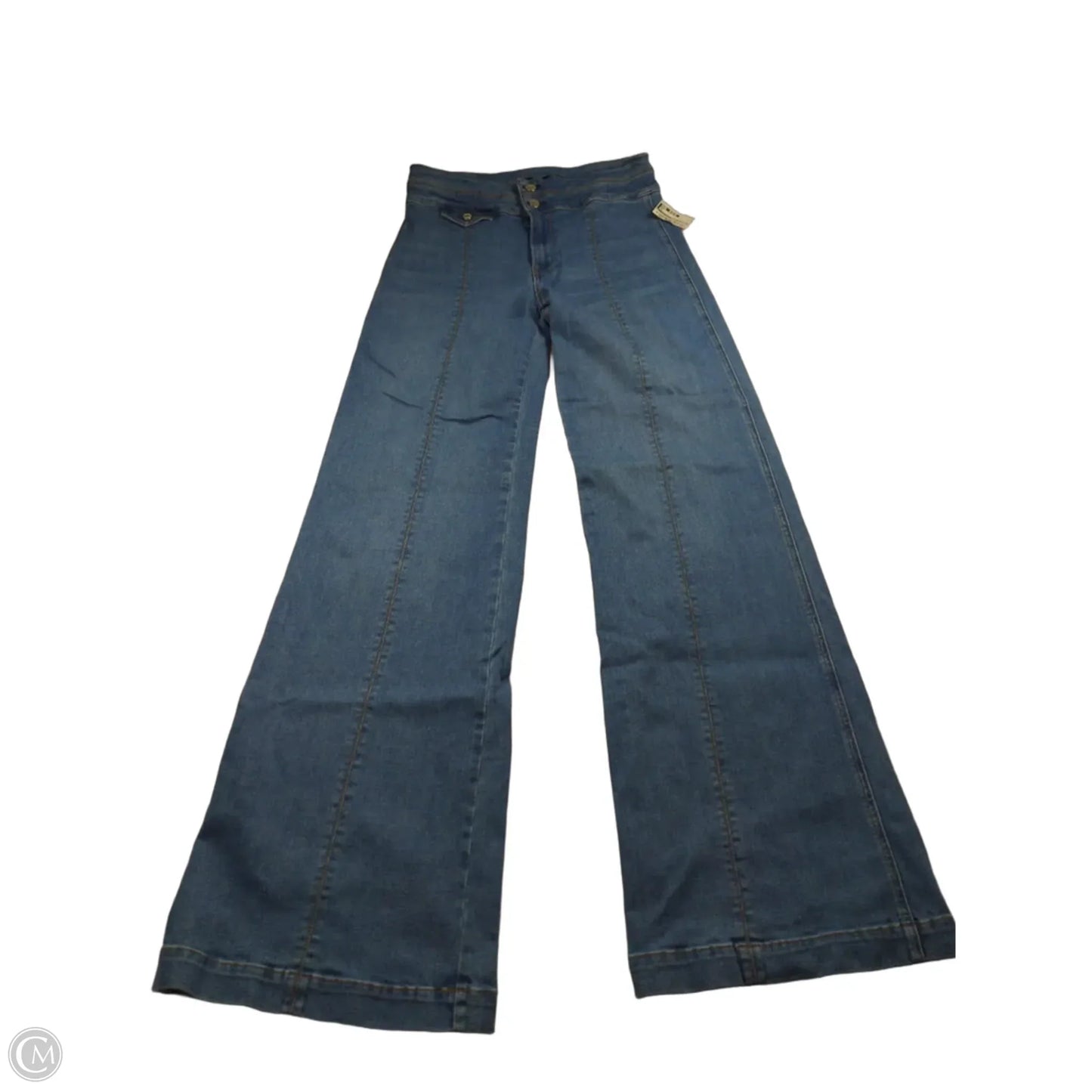 Jeans Wide Leg By Veronica Beard In Blue Denim, Size: 8