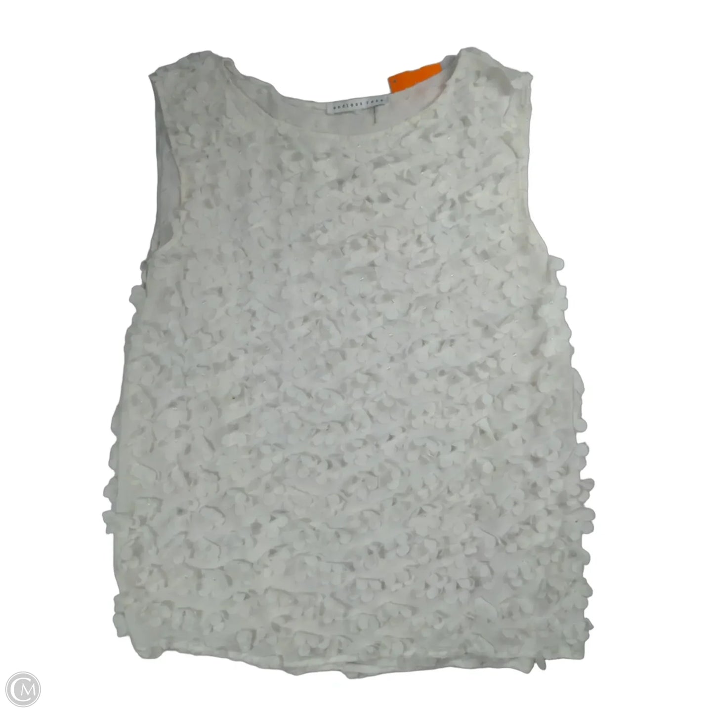Top Sleeveless By Endless Rose In White, Size: M
