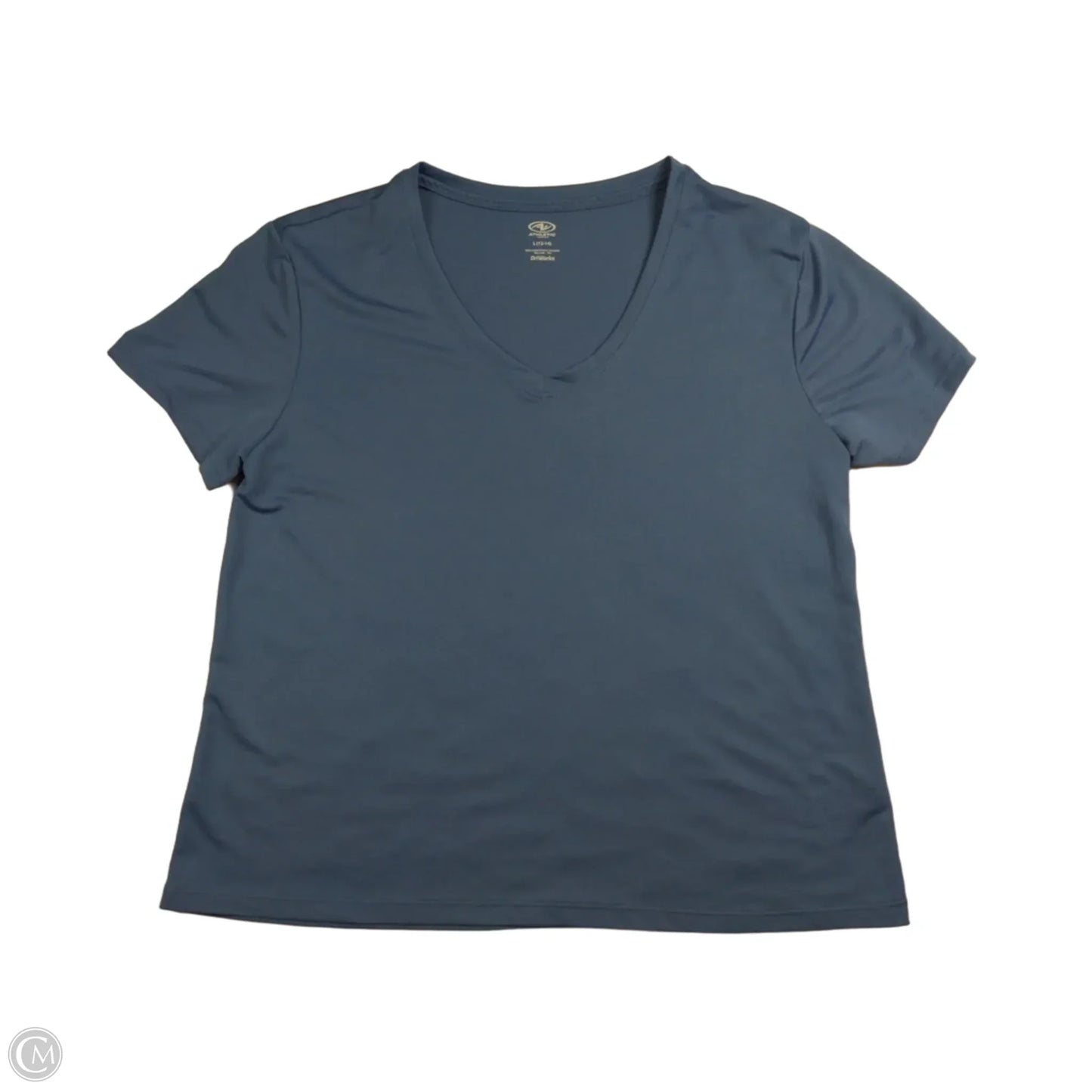 Top Short Sleeve Basic By Athletic Works In Blue, Size: L