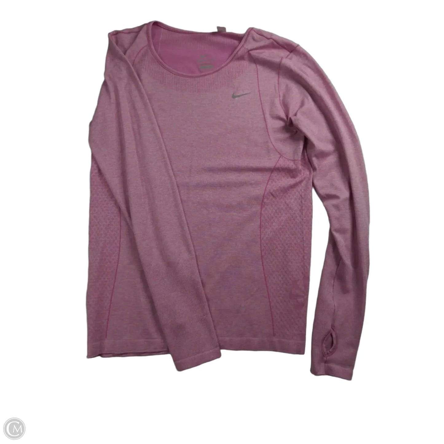 Athletic Top Long Sleeve Crewneck By Nike In Pink, Size: L