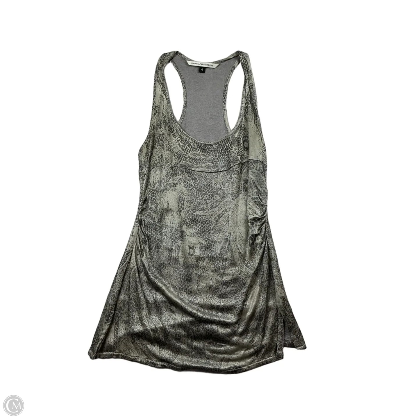 Tank Top Designer By Diane Von Furstenberg In Silver, Size: 4