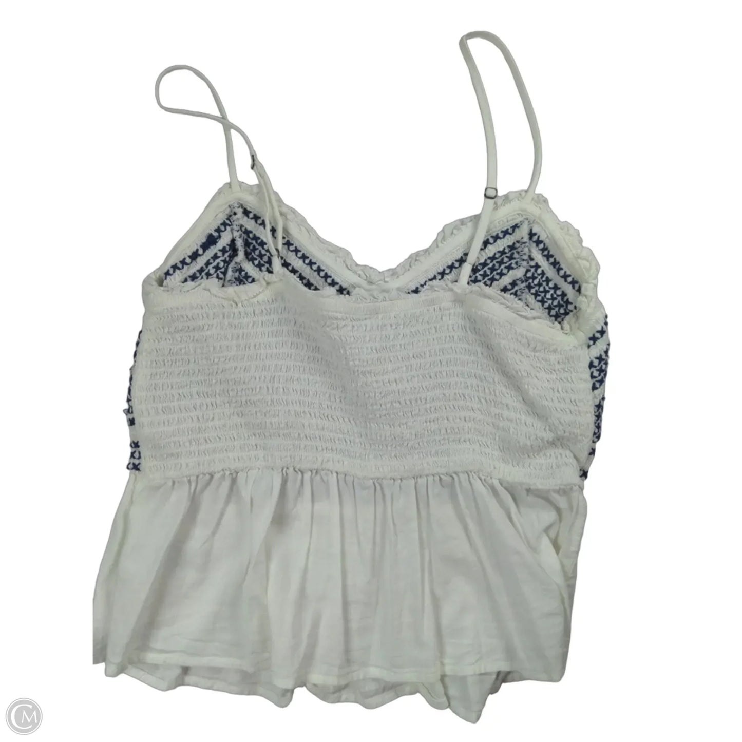 Top Sleeveless By Old Navy In Blue & White, Size: M