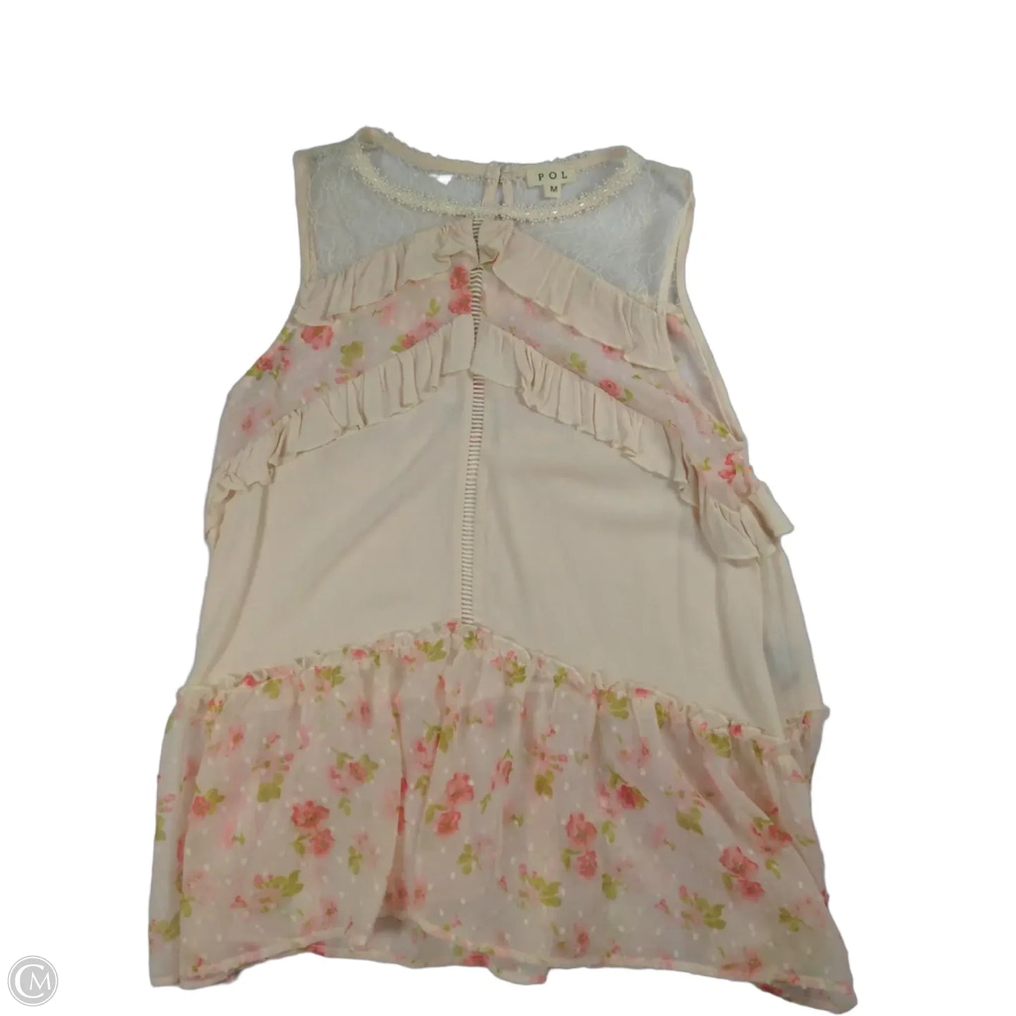 Top Sleeveless By Pol In Pink, Size: M