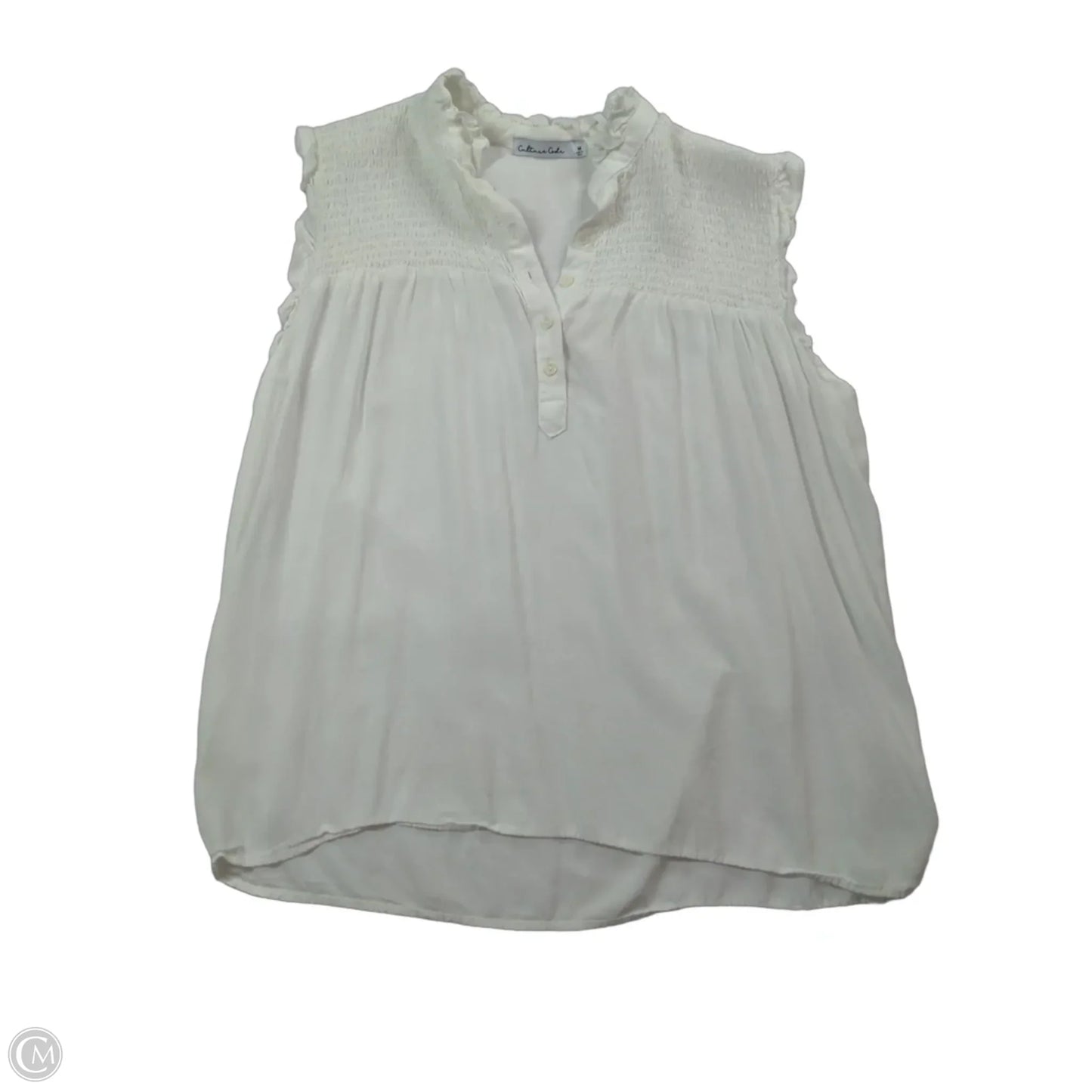 Blouse Sleeveless By Clothes Mentor In White, Size: M