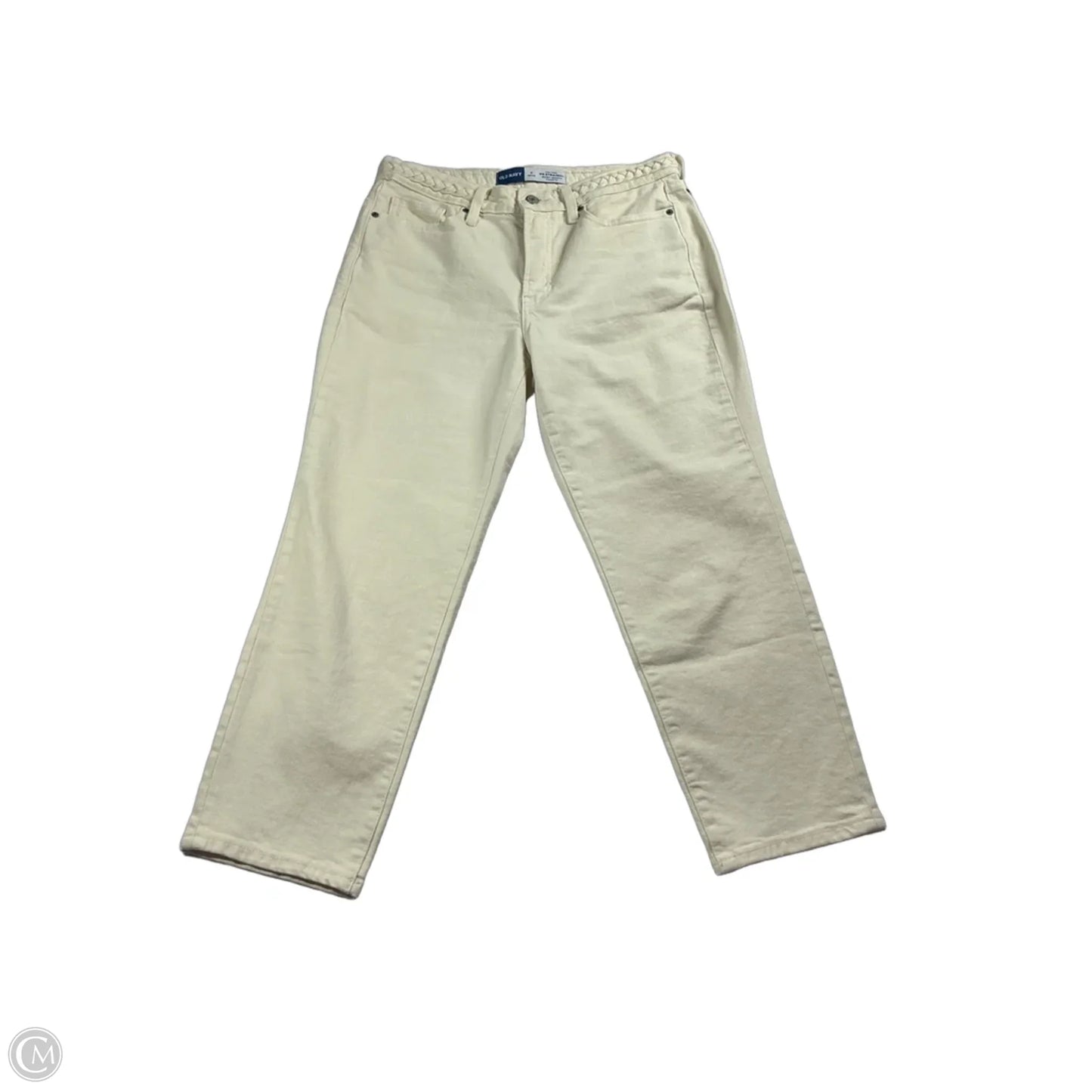 Jeans Straight By Old Navy In Cream, Size: 8p