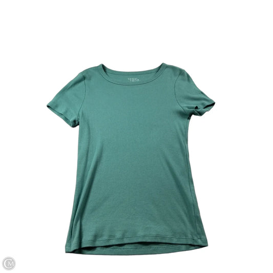 Top Short Sleeve Basic By Time And Tru In Aqua, Size: S