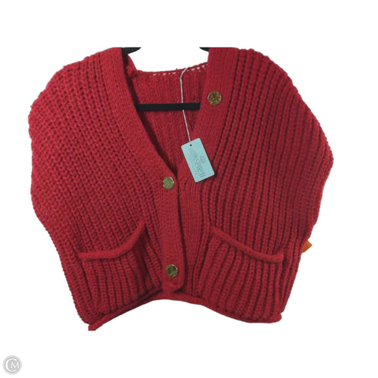 Vest Sweater By Clothes Mentor In Red, Size: L