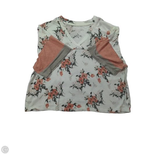 Top Short Sleeve Designer By All Saints In Floral Print, Size: M