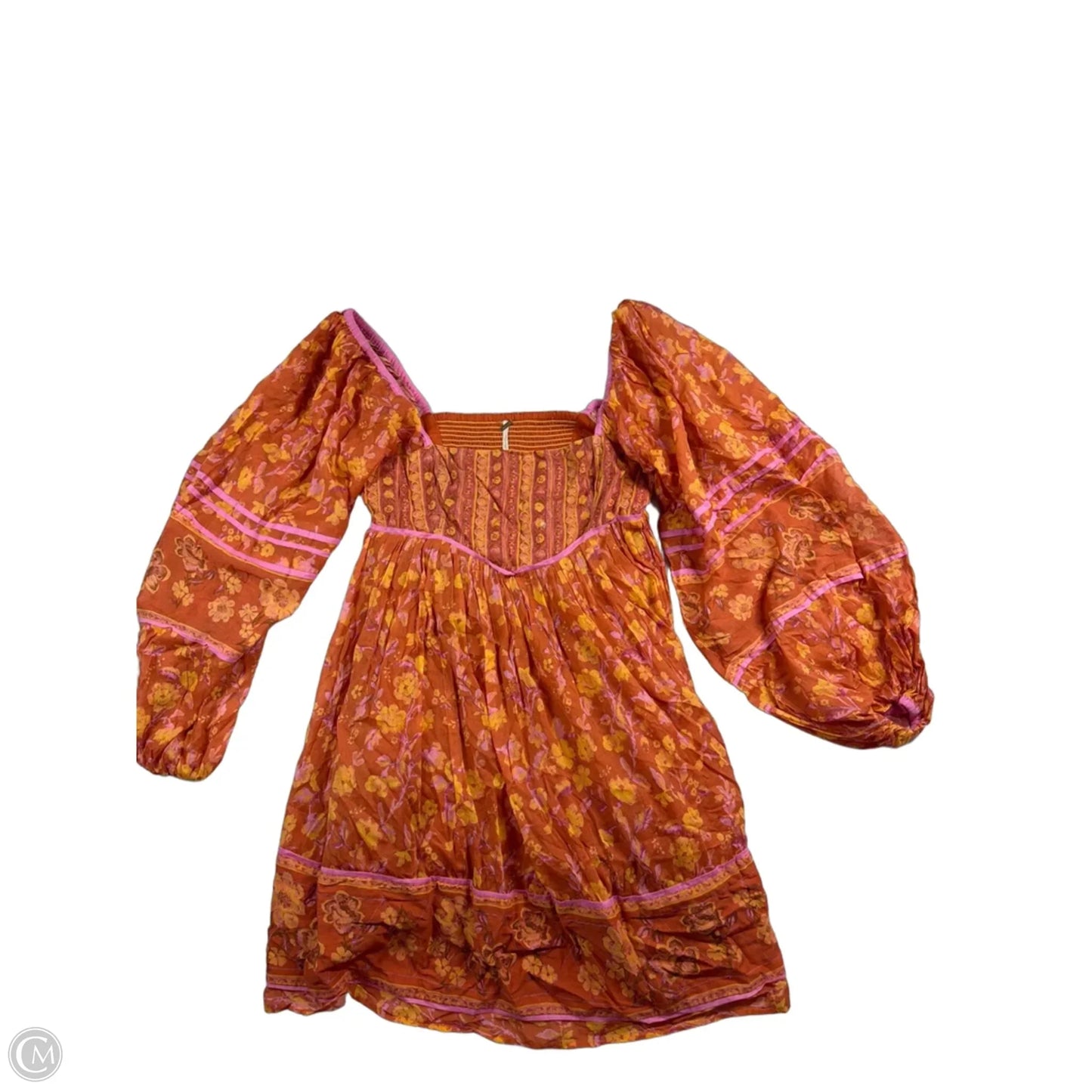 Dress Casual Short By Free People In Orange & Pink, Size: Xs