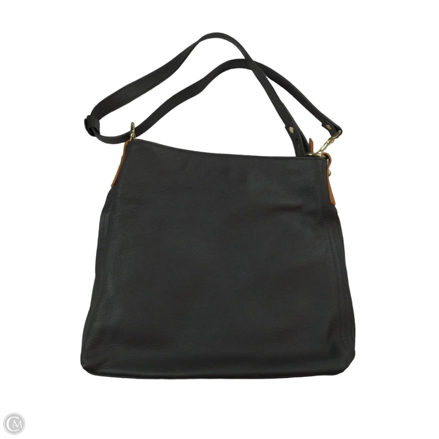 Handbag Leather By Valentina, Size: Medium