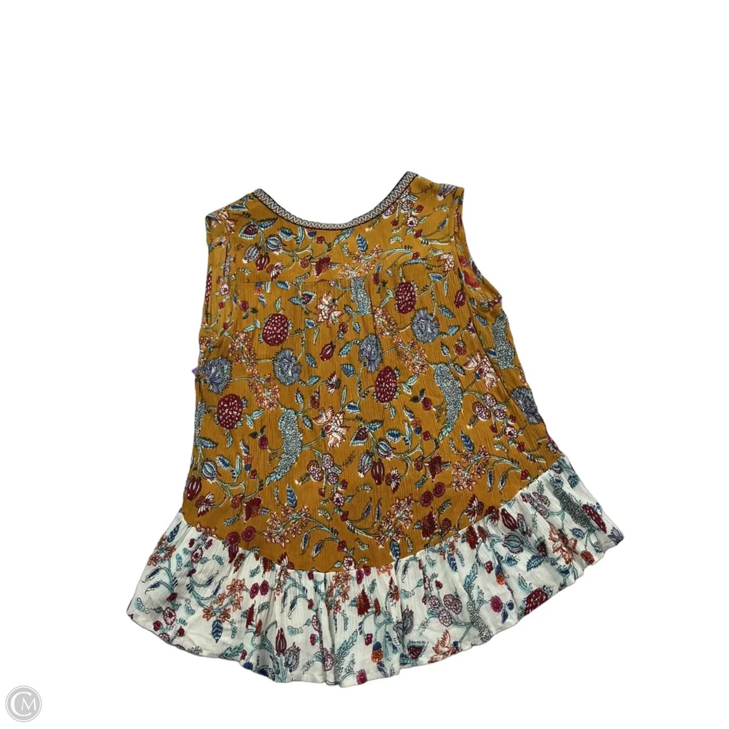 Top Sleeveless By Myra In Yellow, Size: M
