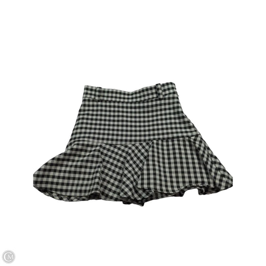Skirt Mini & Short By Zara In Black & White, Size: S