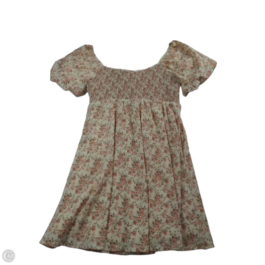Dress Casual Short By Altard State In Cream & Pink, Size: L