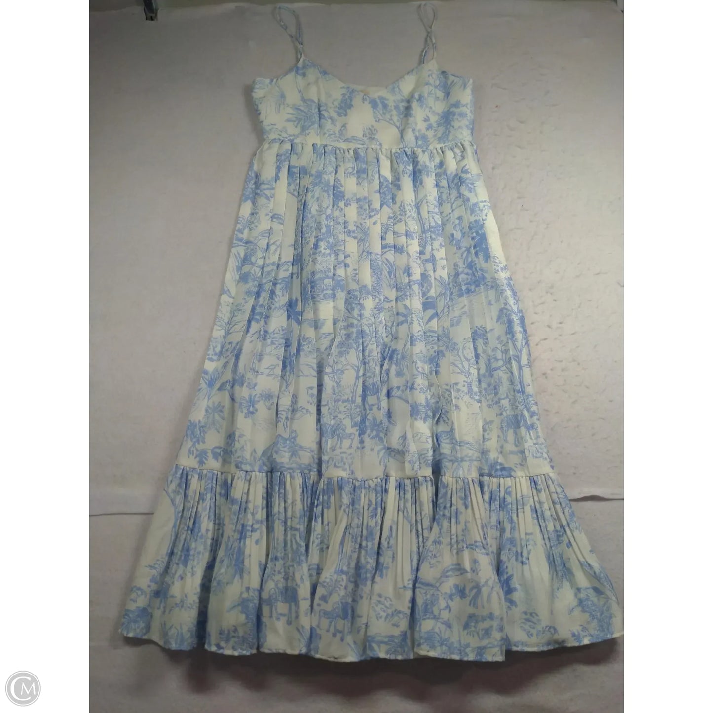 Dress Casual Maxi By H&m In Blue & White, Size: 6