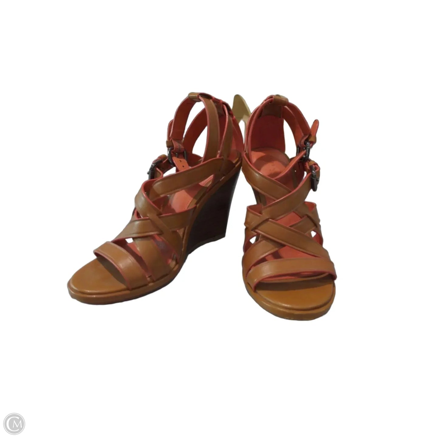 Sandals Designer By Coach In Brown, Size: 6