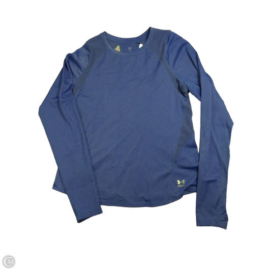 Athletic Top Long Sleeve Crewneck By Under Armour In Blue, Size: L