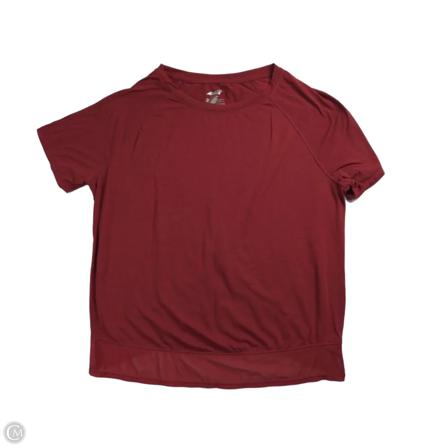 Athletic Top Short Sleeve By Avia In Red, Size: L