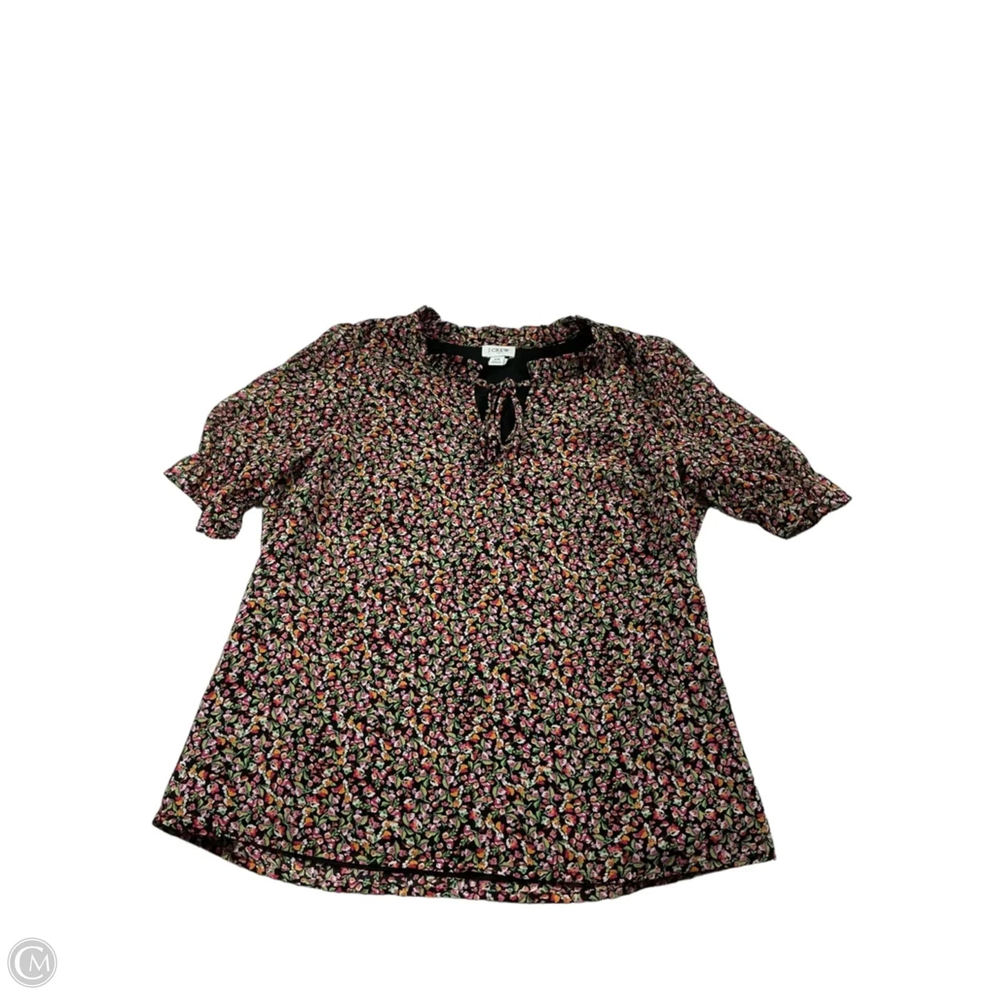 Blouse Short Sleeve By J. Crew In Floral Print, Size: Xs