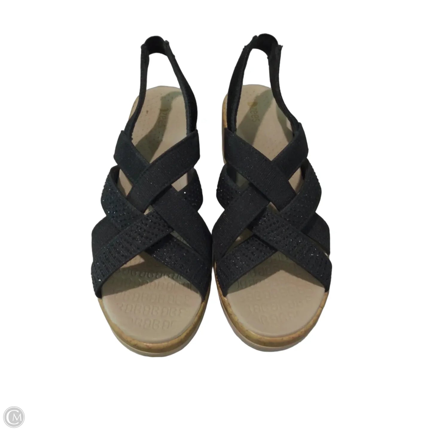 Sandals Heels Platform By Bzees In Blue, Size: 8.5